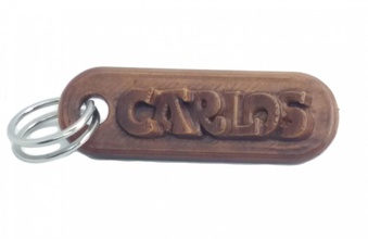 carlos 3d chaveiro chave personalizado nomes 3dprint personalizável 3d print model - Mito3D