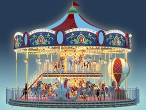 carousel 02 3d model in miscellaneous 3dexport carrousel elements architecture merry-go-round ride amusement park theme vray children entertainment city hurse playground fnb stadium square 3d print model - Mito3D