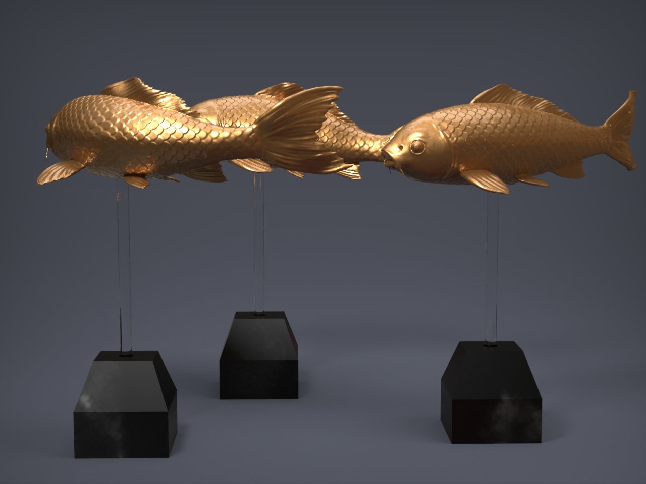 sazan fantezi 3d yazdır model in heykel 3dexport su deniz balık okyanus akvaryum balığı doğa denizatı tekne gölet palyaço sanat heykeller 3D print model - Mito3D