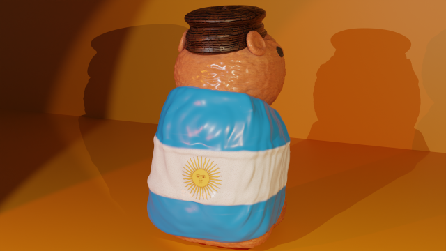 capibara compagno argento scultura argentina escultura 3d modelo animale 3D print model - Mito3D