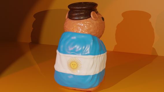 kapibara Dostum Argento heykel Arjantin Eskültür 3d modelo hayvan 3d print model - Mito3D