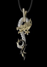 carrera y ciondolo braccialetto i draghi drago oro gioielli argento diamante collane anello gli orecchini ciondoli 3d print model - Mito3D