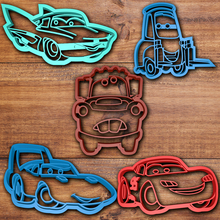 cars movie cookie cutter set 3d print model in kitchen dining 3dexport lightning weathers strip flo mate mcqueen guido fondant 3d print model - Mito3D