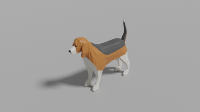 cartoon beagle lowpoly animal mammal dog dogs beagle