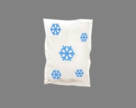dibujos animados frío paquete témpano flotante tratamiento emergencia médico congelado seguro bolsa agua caliente hotcompress lowpolymodel mano pintado modelos hielo 3d print model - Mito3D