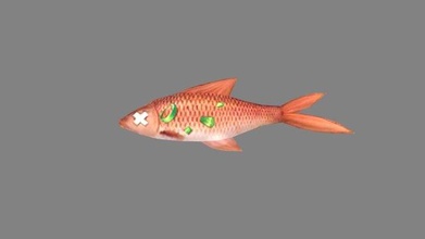 dibujos animados platos braised pez ingredientes comida carne comiendo comestibles hambre hambriento comer lowpolymodel mano pintado 3d print model - Mito3D