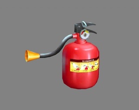 cartoon extinguisher firealarm 911 fireequipment portablefireextinguisher household putoutthefire lowpolymodel hand painted flame fireman firefighters 119 models 3d print model - Mito3D