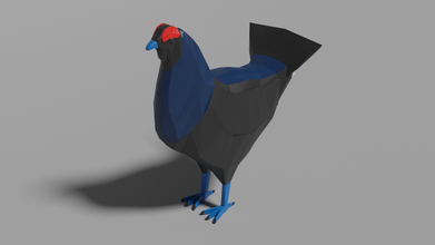 cartoon grouse lowpoly animal bird forest nature grouse wings 3d print model - Mito3D