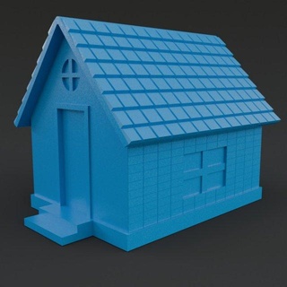 desenho animado casa 3d imprimível livre brinquedos polimodelo fantasia arte chalé cabine detalhado estilizado brinquedo crianças 3d print model - Mito3D