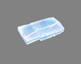 dibujos animados hielo cubo congelar agua frío snow lowpolymodel mano pintado invierno modelos 3d print model - Mito3D