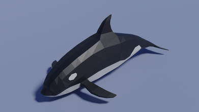 karikatur mörder wal 3d modell 3dexport lowpoly tier säugetier fisch meer ozean wasser orca 3d print model - Mito3D