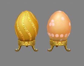 karikatür şanslı altın yumurtalar Paskalya kırık renkli Şanslı beraberlik kumar şans Yumurta atmak düşük polimodel Piyango el boyalı modeller 3d print model - Mito3D