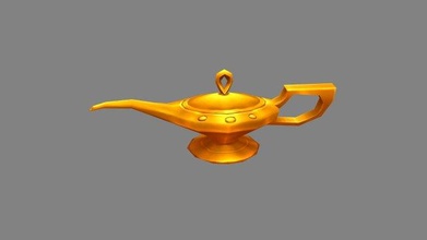 cartoon magic lamp - bronze kettle teapot 3d model in entertainment center 3dexport fairy tale aladdin lowpolymodel hand painted household tools 3d print model - Mito3D