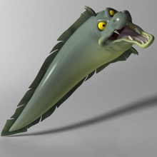 dibujos animados moray anguila equipado 3d modelo in acuático 3dexport pez mar salvaje animal marina oceano monstruo peligro depredador muraenidae murena murmullo 3d print model - Mito3D