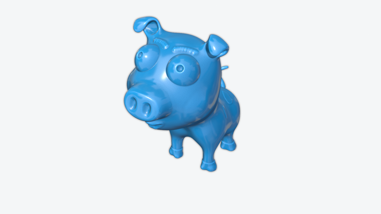 dibujos animados cerdito 3d impresión modelo in figuritas 3dexport cerdo 3dprint animal miniaturas gracioso 3D print model - Mito3D