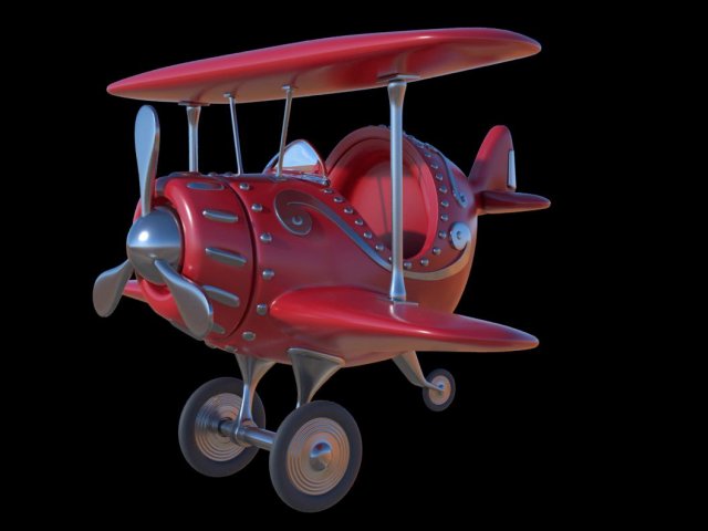 karikatür uçak 3D print model - Mito3D