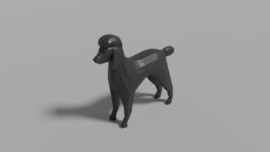 Karikatur Flasche Lowpoly Tier Säugetier Hund Hunde 3d print model - Mito3D