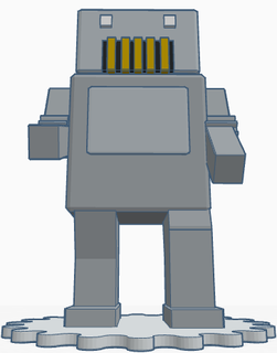 dessin animé robot sci 3dprint miniature bot automate machine 3d print model - Mito3D