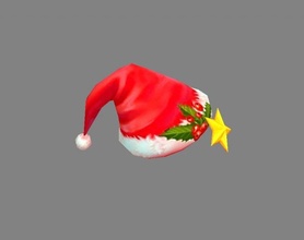 cartoon santa hat claus christmas clothes lowpolymodel hand painted pentagram star character clothing 3d print model - Mito3D