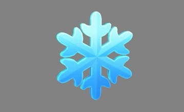desenho animado floco neve 3d modelo in x 3dexport natal festival primavera boneco bola gelo cristais magia congelar inverno polimodelo 3d print model - Mito3D