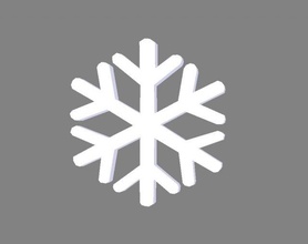 karikatur schneeflocke weiß 3d modell mas 3dexport eis blume gefroren wasser kälte lowpolymodel weihnachten winter kristalle hand gemalt modelle 3d print model - Mito3D