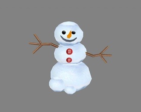 cartoon snowman christmas winter snow ice year lowpolymodel hand painted snowball models 3d print model - Mito3D