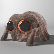 dibujos animados araña equipado toon lindo viuda arácnido arach artrópodo insecto pelaje 3d modelo araignee criatura monstruo 3d print model - Mito3D