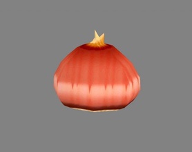 cartoon sprouted seeds - germinated eleocharis dulcis chestnut seed plant fruit food nut vegetables nature lowpolymodel hand painted 3d print model - Mito3D
