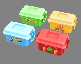 cartoon storage box plastic clothes receive container lowpolymodel hand painted clothing sort children kids models 3d print model - Mito3D