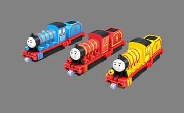 karikatür tren oyuncak thomas tank motor 3d model in 3dexport animasyon çocukçizgi film kargo treni orbital el boyalı spor dalları 3d print model - Mito3D