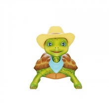 cartoon turtle cowboy character reptile cute sand ocean sea animals 3d toy stylized 3d print model - Mito3D