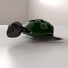 cartone animato tartaruga carattere animali rettile conchiglia fresco acqua mare sale freddo insanguinato verde 3d print model - Mito3D