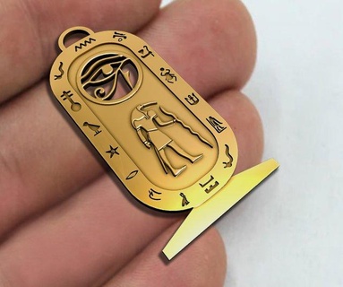 kabartma resim şekil göz Horus kolye 3d takı altın yazdırılabilir gümüş Mısır prototip stl baskı firavunlara ait Antik bilezikler kolyeler yazıtlar bokböceği cartouche Ankh çapraz 3d print model - Mito3D