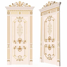 carved door classic 01 baroque decor cnc visualization interior design 3decart wood 3d 3dmodel stl 3d print model - Mito3D