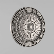 carved rosettes decor 35 architectural decoration cornce ornament cartouche fronton wall details medallions classical traditional moulding corbel decorate cnc 3d print model - Mito3D