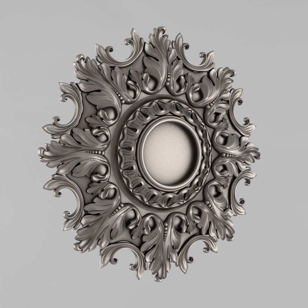 sculpté à décor de rosettes 56 architectural la décoration cornce ornement cartouche fronton mur des détails médaillons classique traditionnel moulage corbel décorer cnc 3D print model - Mito3D