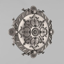 carved rosettes decor 60 architectural decoration cornce ornament cartouche fronton wall details medallions classical traditional moulding corbel decorate cnc 3d print model - Mito3D