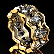 casey 3d impresión modelo in anillos 3dexport 14k diamante oro joyería joya marquesa anillo impresion 3d print model - Mito3D