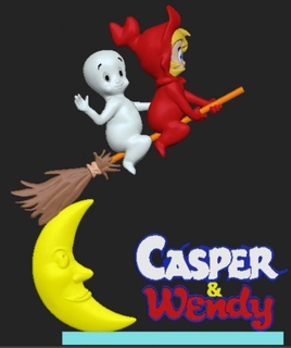 casper wendy child casperandwendy ghost halloween cartoon 3d print model - Mito3D