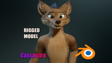 cassandra anthro wolf 3d model in dog 3dexport fur furry girl woman female husky blender cycles cmstudios mammal rigged 3d print model - Mito3D