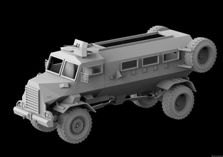 casspir a guerra de carro suv armadura militar do veículo rodésia mk mrapv ii imprimir miniaturas veículos 3d print model - Mito3D