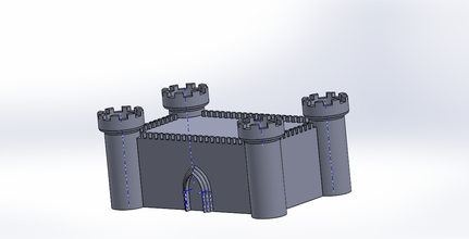 château libre 3d impression modèle in architecture 3dexport stl obj 3ds sldprt prêt imprimer ready2print 3d print model - Mito3D