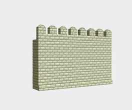castelo parede 3d impressão modelo in arquitetura 3dexport cidadela pedra 3d print model - Mito3D