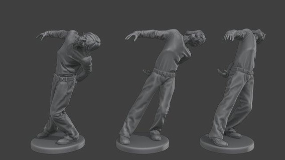 gündelik erkek zombi cz4 0005 3d Yazdır model figürinler şekil minyatür heykel adam Ordu kadın yolsuzluk kıyamet canavar insanlar Gıda beyin kız Elvis cadılar bayramı kafatası 3d print model - Mito3D