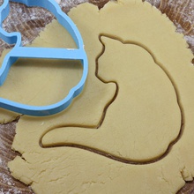 kedi 2 çerez kesici profesyonel 3dprinting biscuit bisküvi kurabiye cookiecutter fazlası yemek fondan zencefil zencefilli ev anahtar deliği mutfak kitchendining hamur işi yazdırılabilir Cadılar Bayramı 3d print model - Mito3D