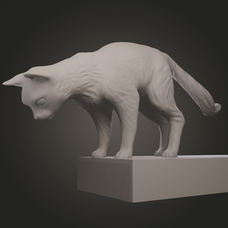 cat 3d printing print model in animals 3dexport animal nature pet statuette printable 3d print model - Mito3D