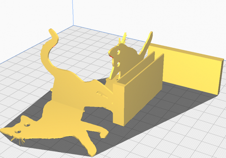 kedi kitap Kulp destek dekor kitapçı sahibi 3dprint 3dmodel 3d print model - Mito3D