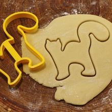 kedi kurabiye kalıbı profesyonel 3dprinting biscuit bisküvi cookiecutter fazlası yemek fondan zencefil zencefilli ev anahtar deliği mutfak kitchendining hamur işi yazdırılabilir Cadılar Bayramı 3d print model - Mito3D