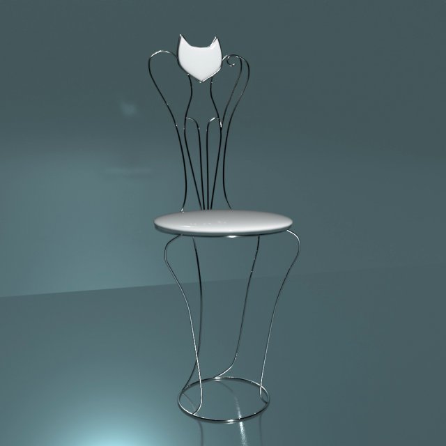 gato metal cadeira Arnold criativo incomum 3D print model - Mito3D