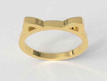 Katze Ring Anhänger Ringe Gold gold ring Schmuck jewelry rings paulorani modisch Mode modern Silber Hund Haustier cat pet Tier animal druckbar printable 3d print model - Mito3D